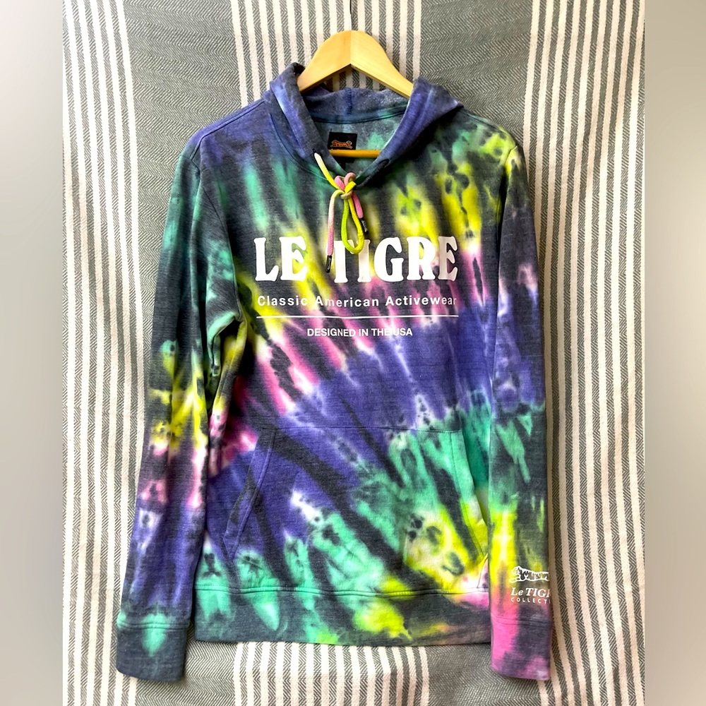 Le‎ Tigre Women’s Tie-Dye Hoodie Size Small